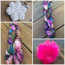 Load image into Gallery viewer, Woolen Winter Hat kits/pom/snowflake charm