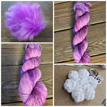 Load image into Gallery viewer, Woolen Winter Hat kits/pom/snowflake charm