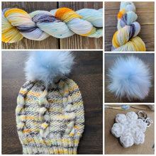 Load image into Gallery viewer, Woolen Winter Hat kits/pom/snowflake charm