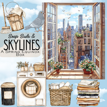 Load image into Gallery viewer, Brooms, Blooms, and Stitches Spring Equinox box
