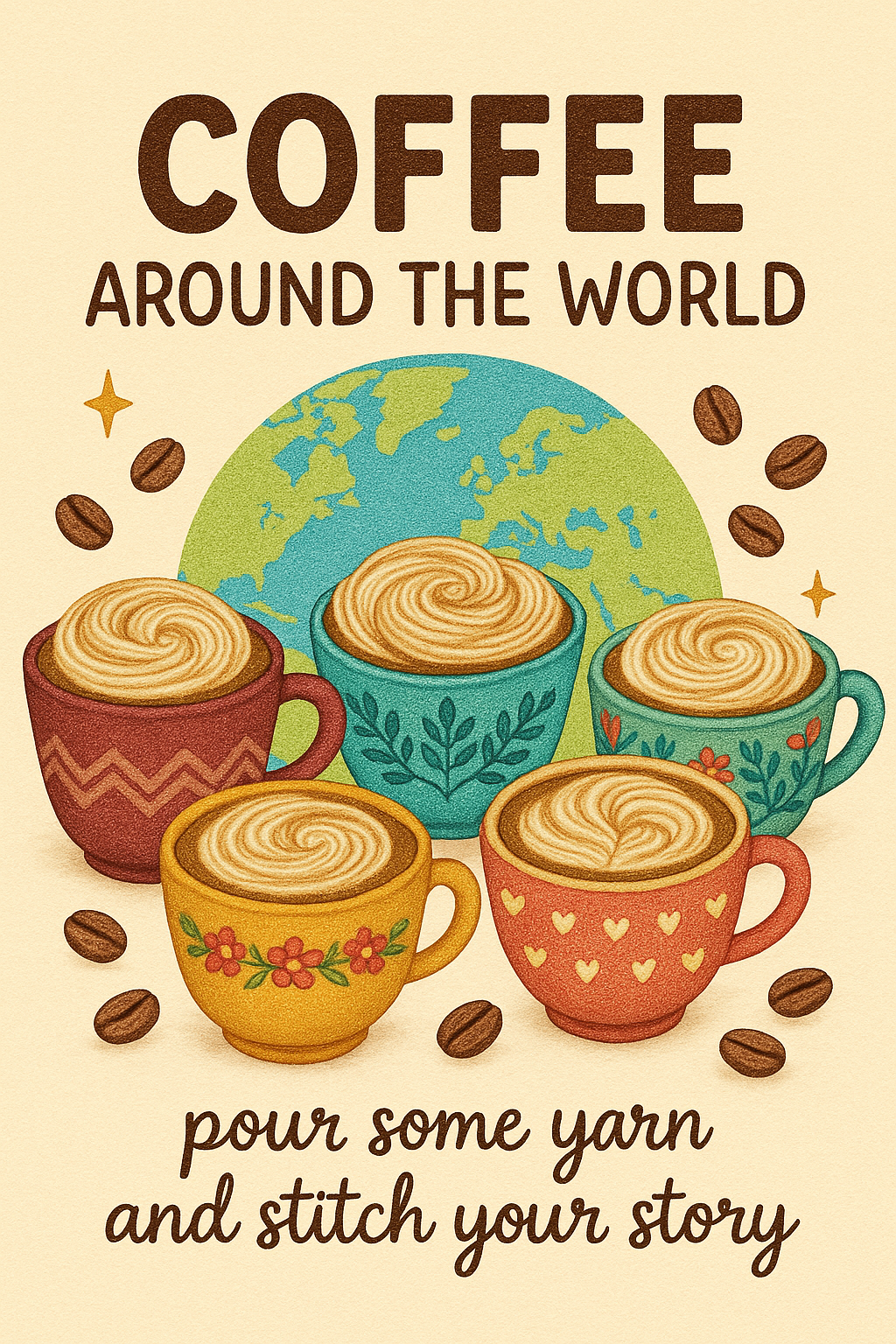 Coffee around the world mystery yarn box