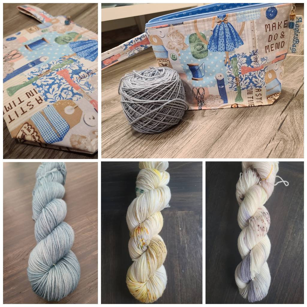 Vintage sewing yarn knit kit